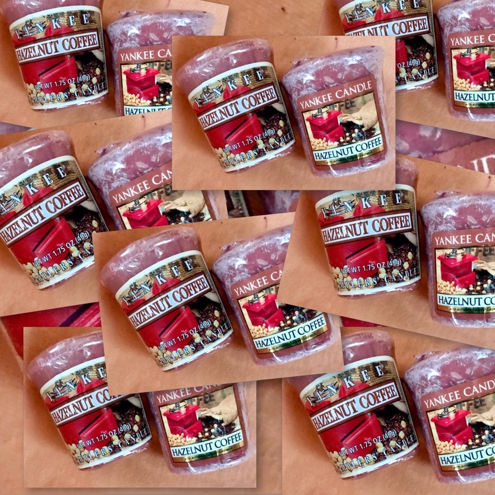 6 Yankee Candle Hazelnut Coffee Votive Candles